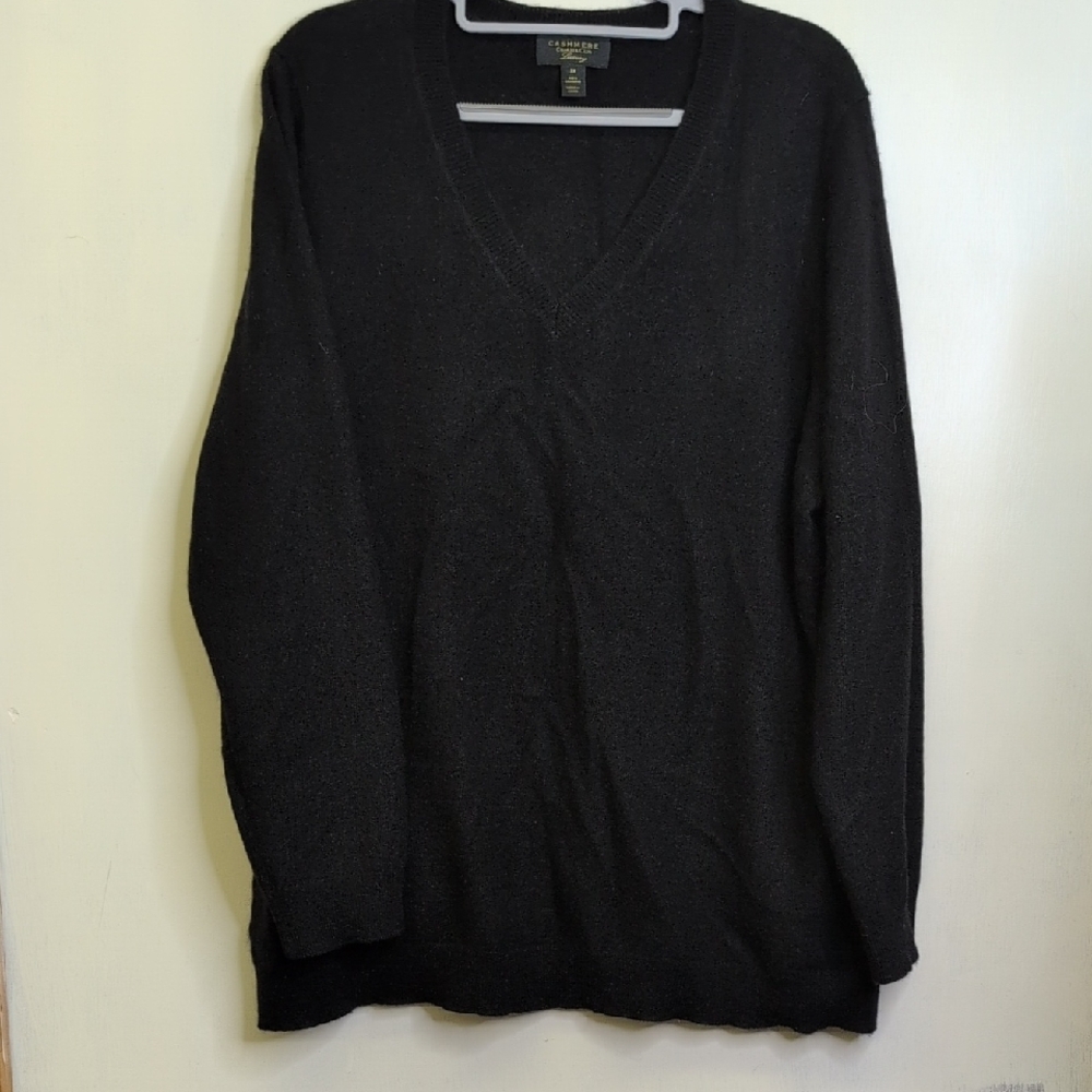 Charter Club Black Cashmere Sweater 3X Womans